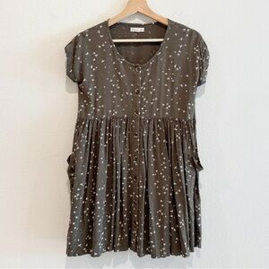 Tucker and Tate Green White Button Front Dress Size L 10/12